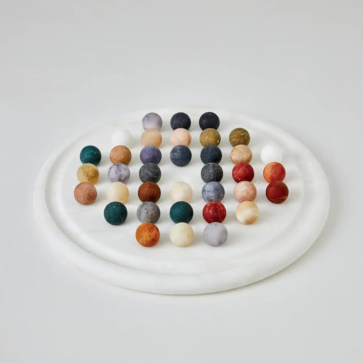 GLOBAL VIEWS ALABASTER SOLITAIRE GAME SET - Decorative Accents