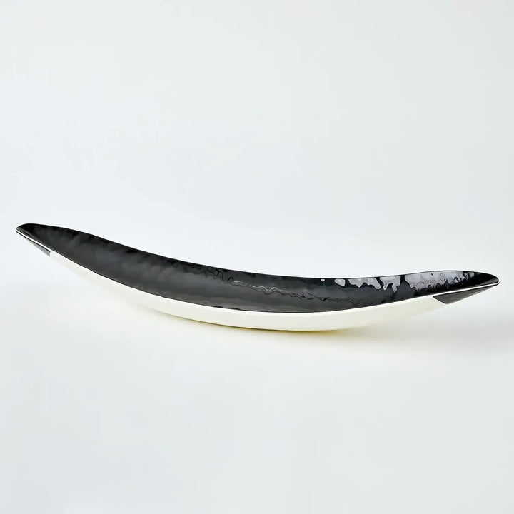GLOBAL VIEWS EBONY & IVORY GONDOLA BOWL - Art