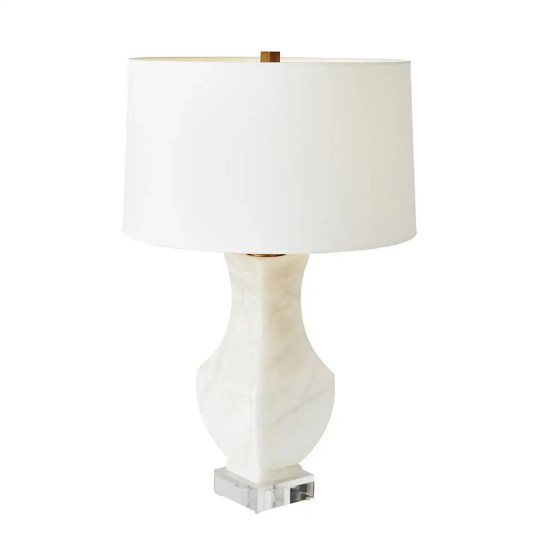GLOBAL VIEWS, ALABASTER SQUARE URN LAMP, TABLE LAMPS