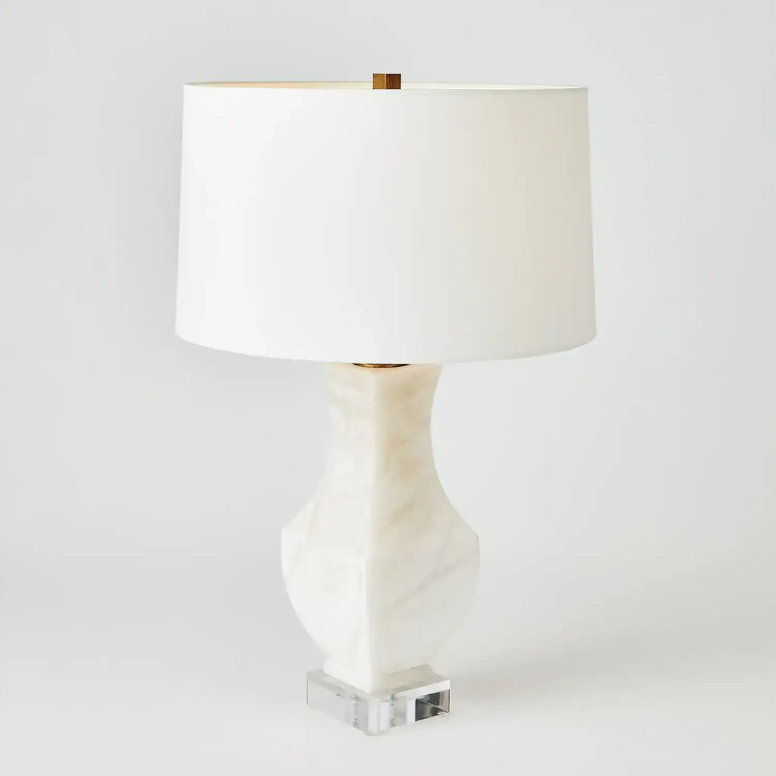 GLOBAL VIEWS, ALABASTER SQUARE URN LAMP, TABLE LAMPS