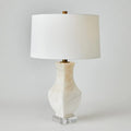 GLOBAL VIEWS, ALABASTER SQUARE URN LAMP, TABLE LAMPS