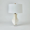 GLOBAL VIEWS, ALABASTER SQUARE URN LAMP, TABLE LAMPS