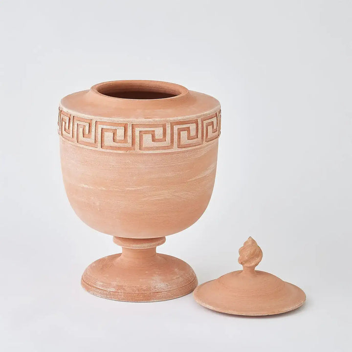 GLOBAL VIEWS VILLA GREEK KEY URN - Decorative Accents