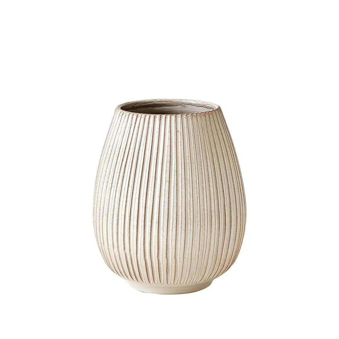 GLOBAL VIEWS VERTICAL RIBBED VASE - Decorative Accents