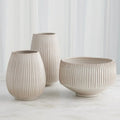 GLOBAL VIEWS VERTICAL RIBBED BOWL - Decorative Accents