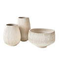 GLOBAL VIEWS VERTICAL RIBBED BOWL - Decorative Accents