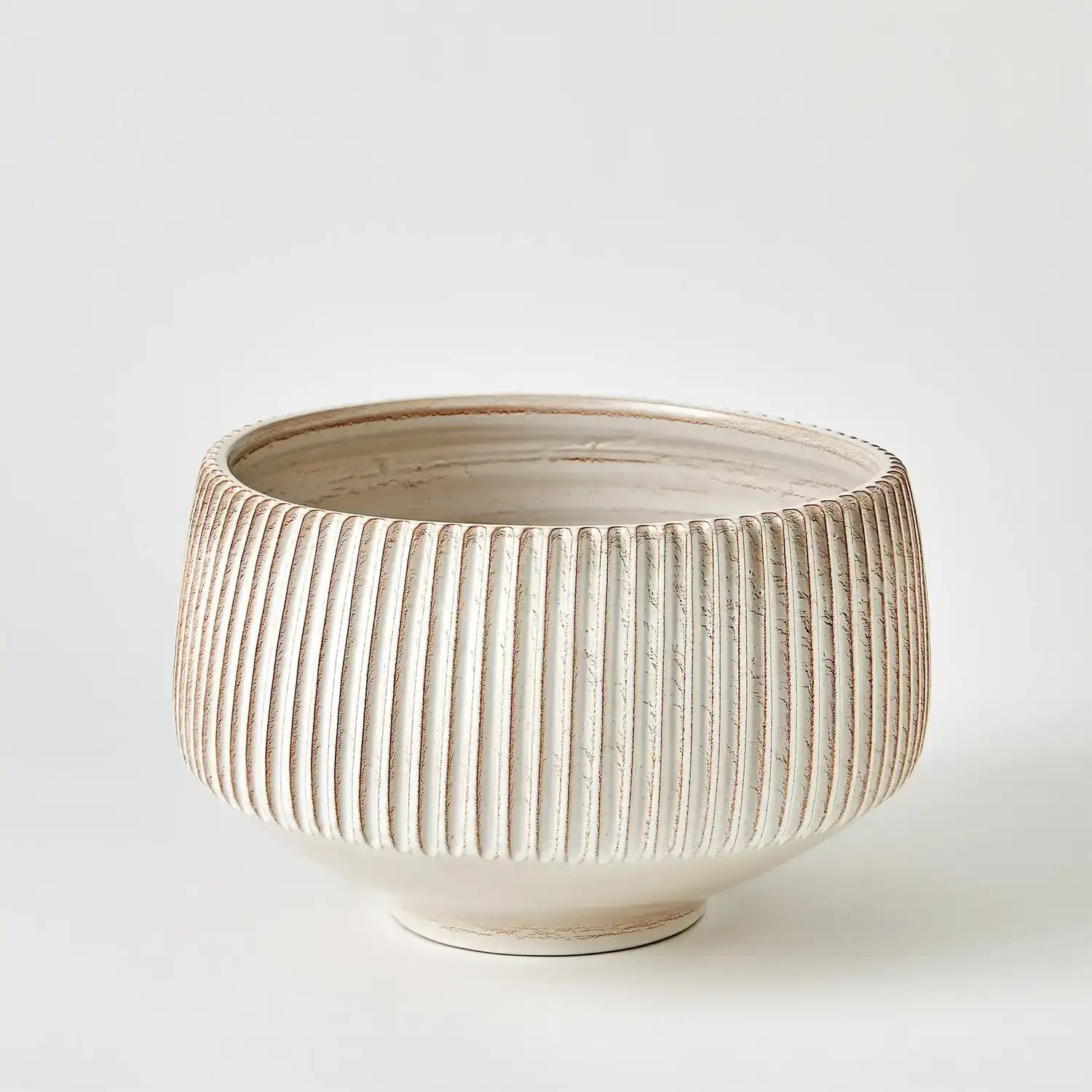 GLOBAL VIEWS VERTICAL RIBBED BOWL - Decorative Accents