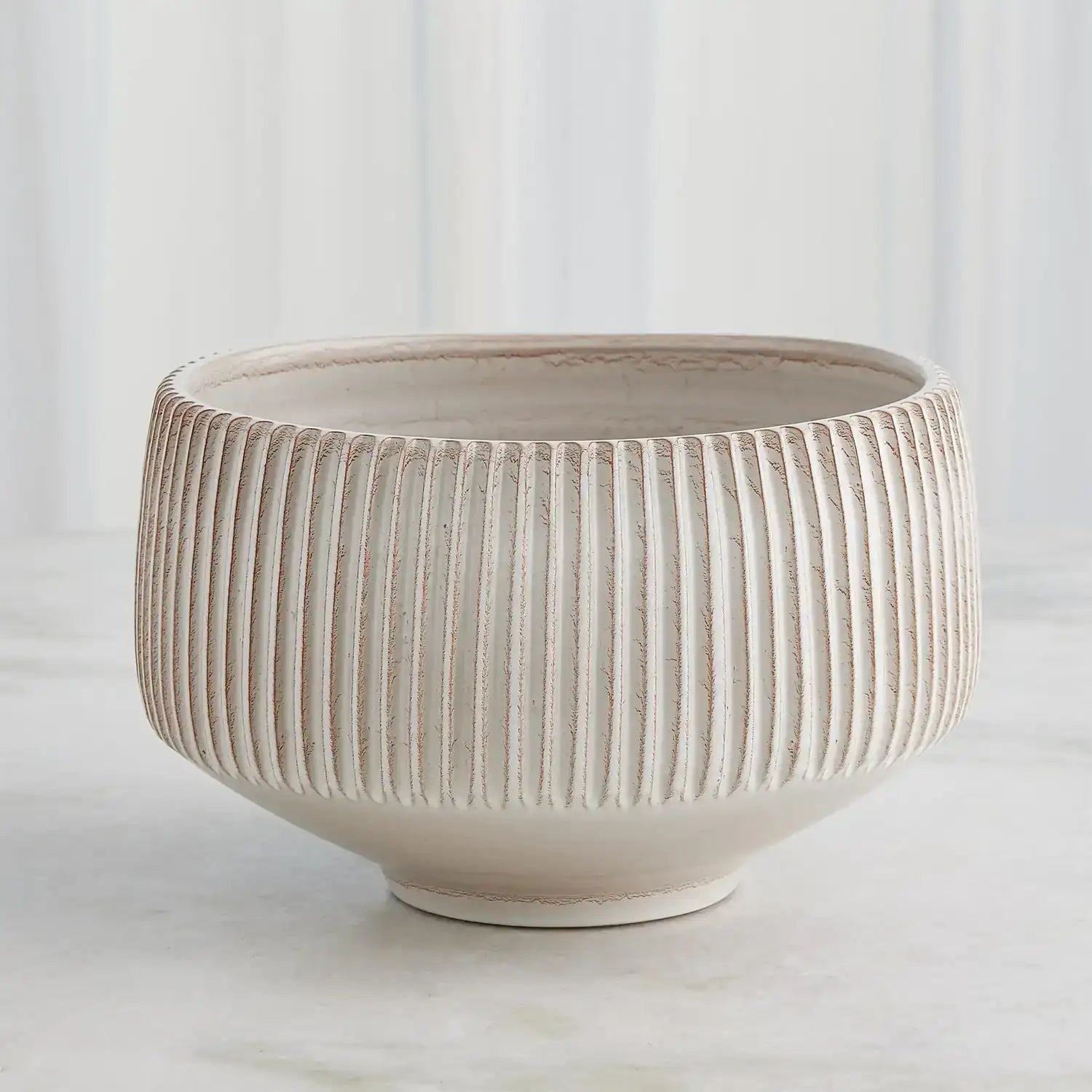 GLOBAL VIEWS VERTICAL RIBBED BOWL - Decorative Accents