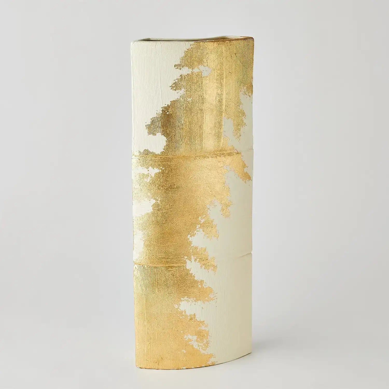 GLOBAL VIEWS SPLASHY GOLD LEAF VASE - Decorative Accents