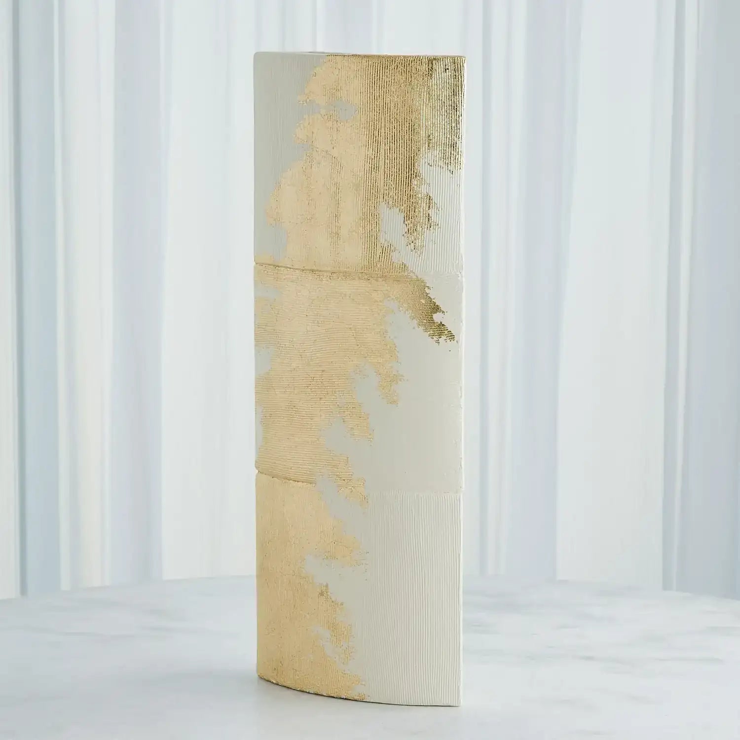 GLOBAL VIEWS SPLASHY GOLD LEAF VASE - Decorative Accents