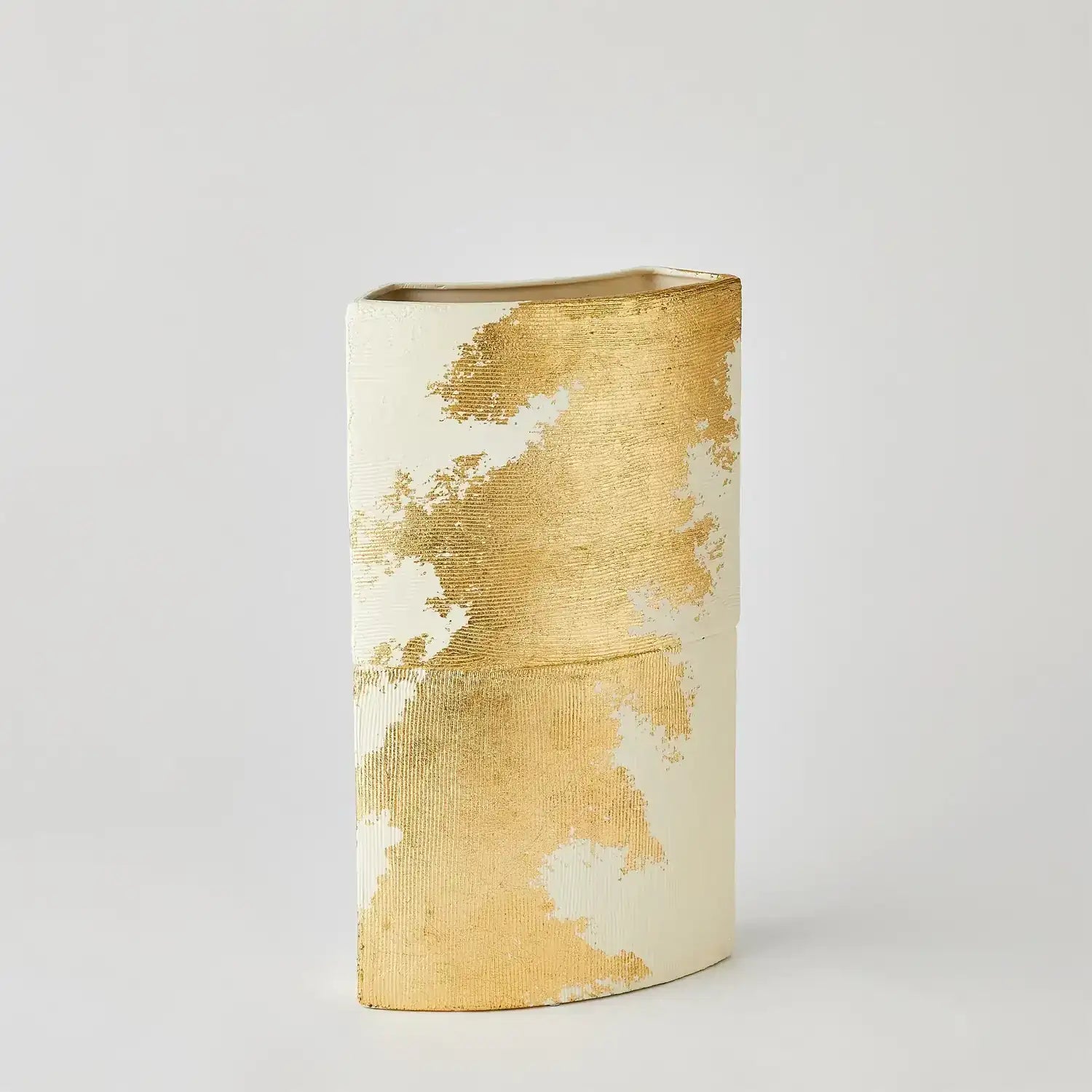GLOBAL VIEWS SPLASHY GOLD LEAF VASE - Decorative Accents