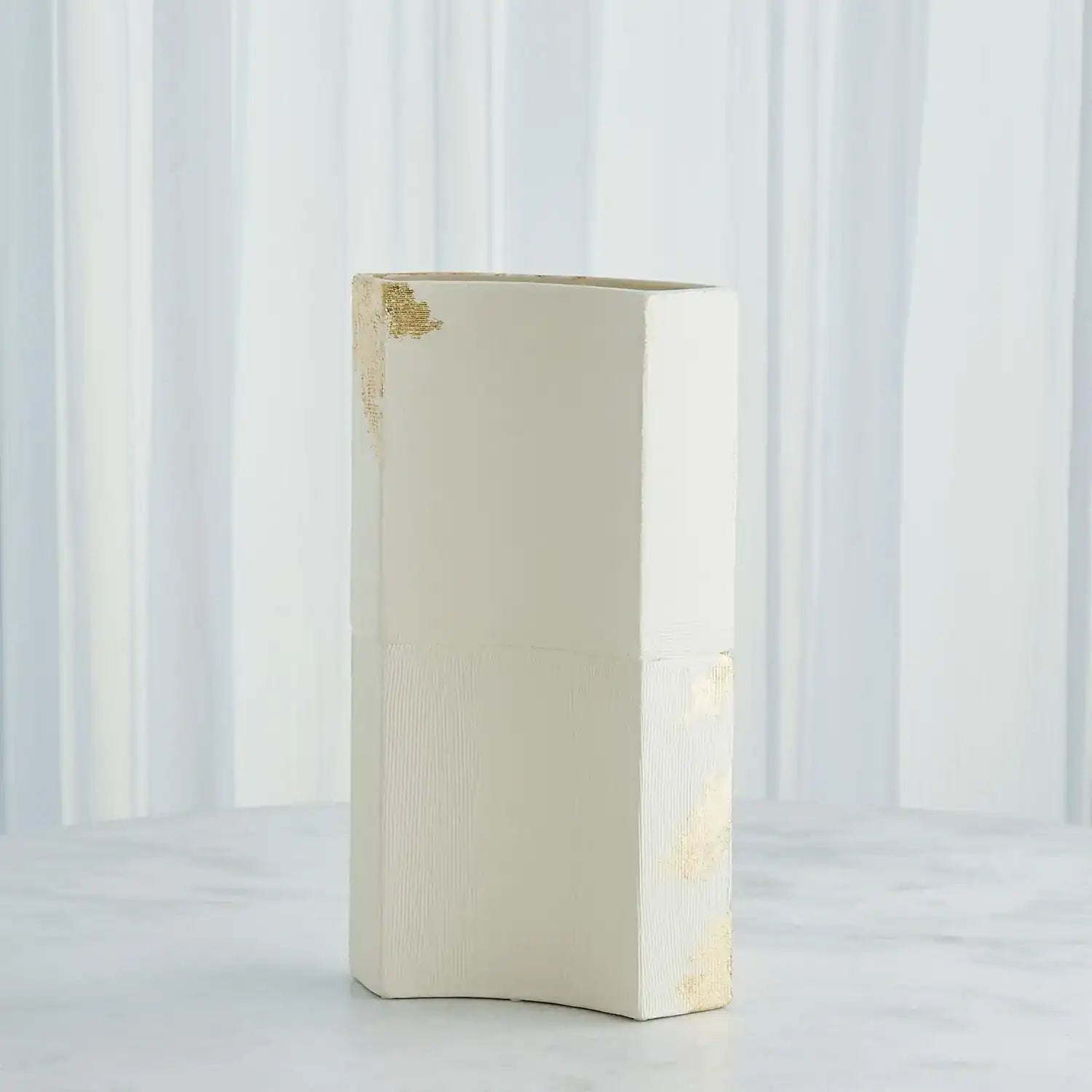GLOBAL VIEWS SPLASHY GOLD LEAF VASE - Decorative Accents