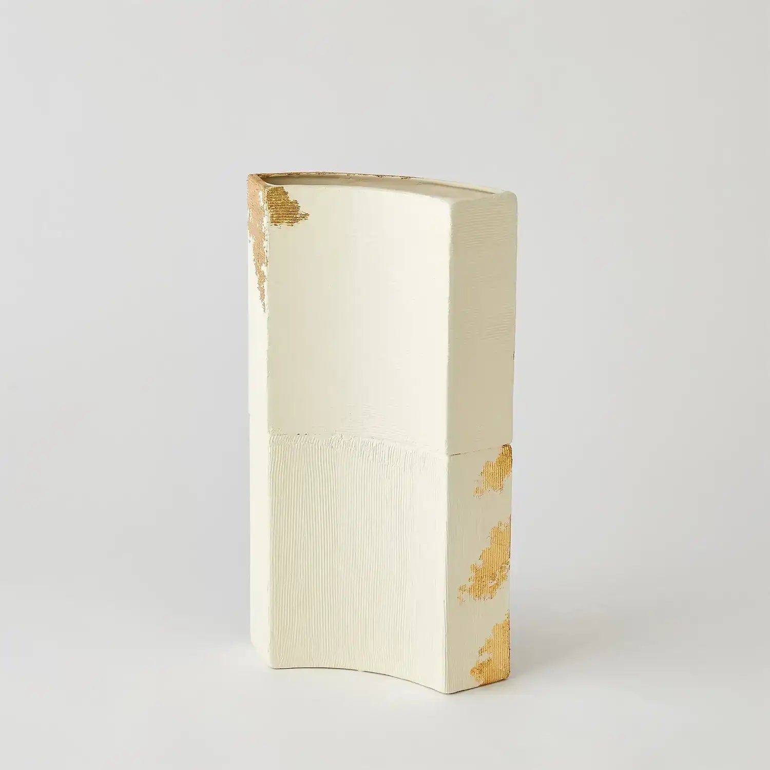 GLOBAL VIEWS SPLASHY GOLD LEAF VASE - Decorative Accents