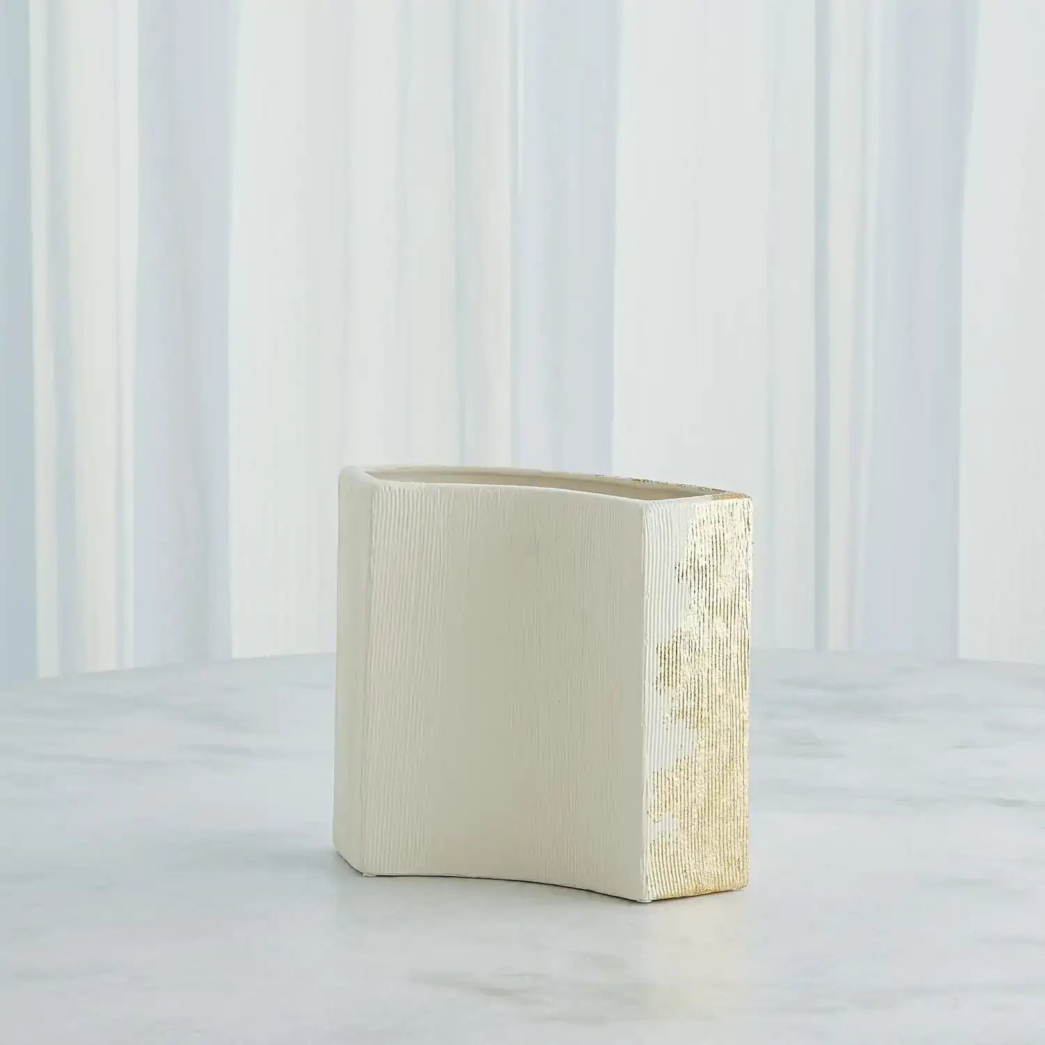 GLOBAL VIEWS SPLASHY GOLD LEAF VASE - Decorative Accents