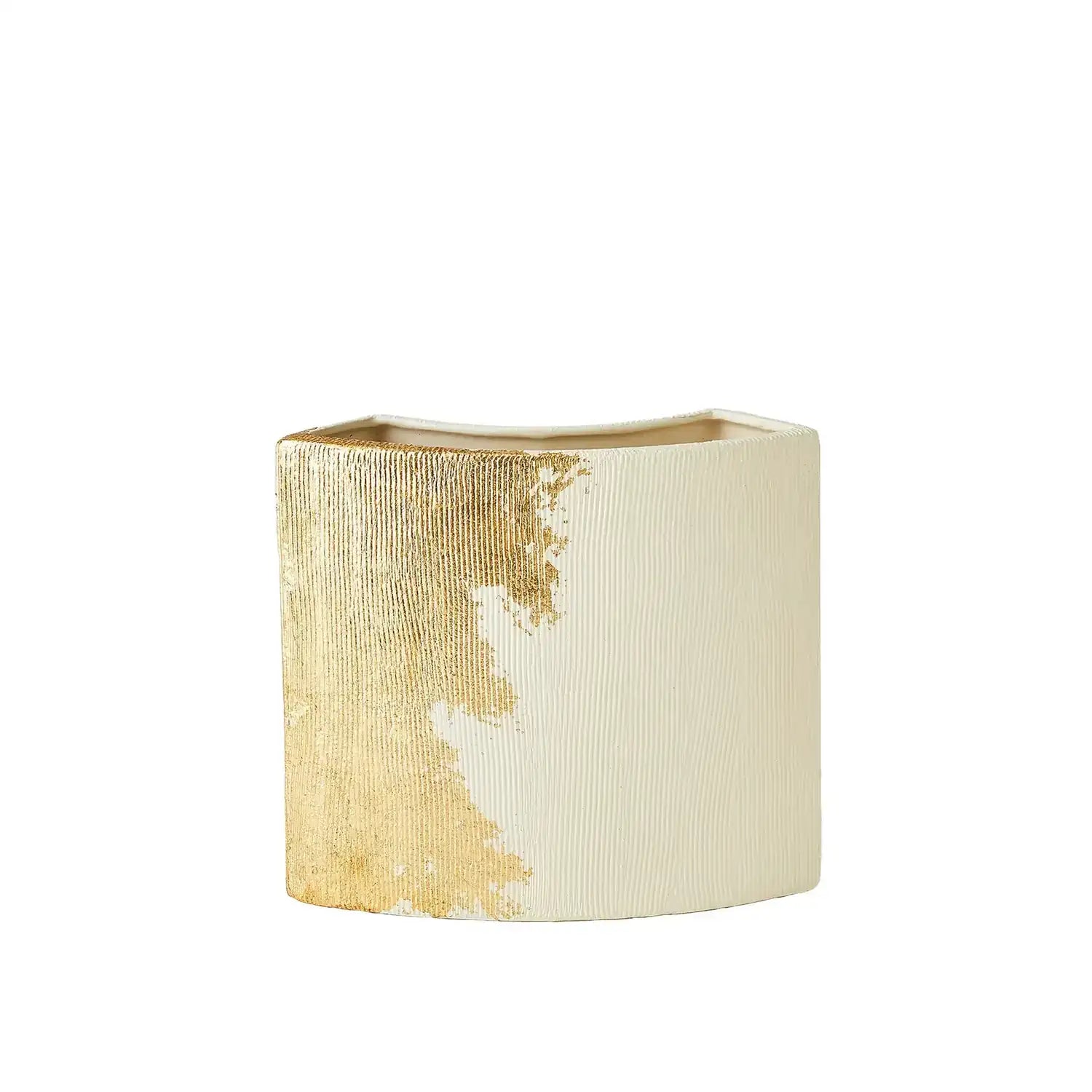 GLOBAL VIEWS SPLASHY GOLD LEAF VASE - Decorative Accents