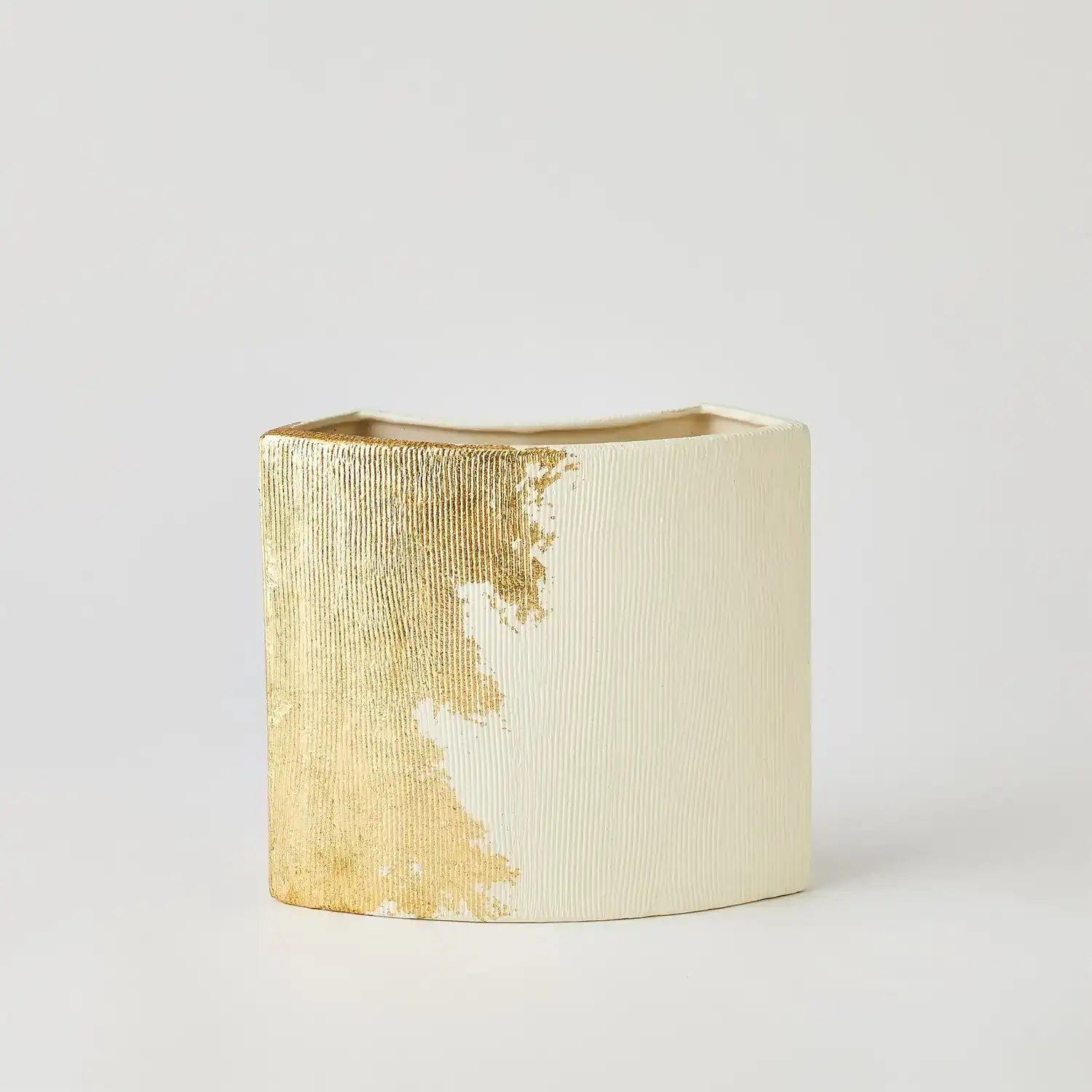 GLOBAL VIEWS SPLASHY GOLD LEAF VASE - Decorative Accents