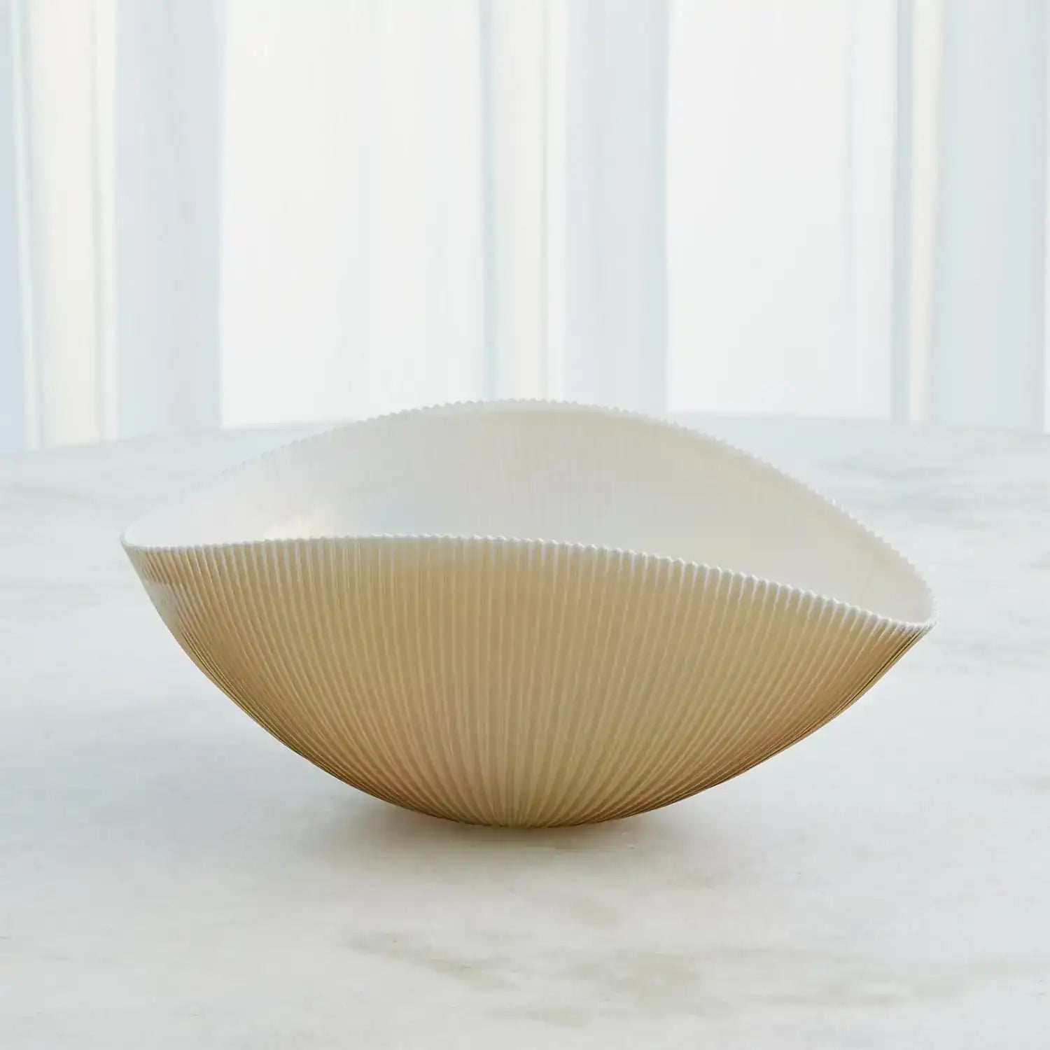 GLOBAL VIEWS PLEATED BOWL - Decorative Accents