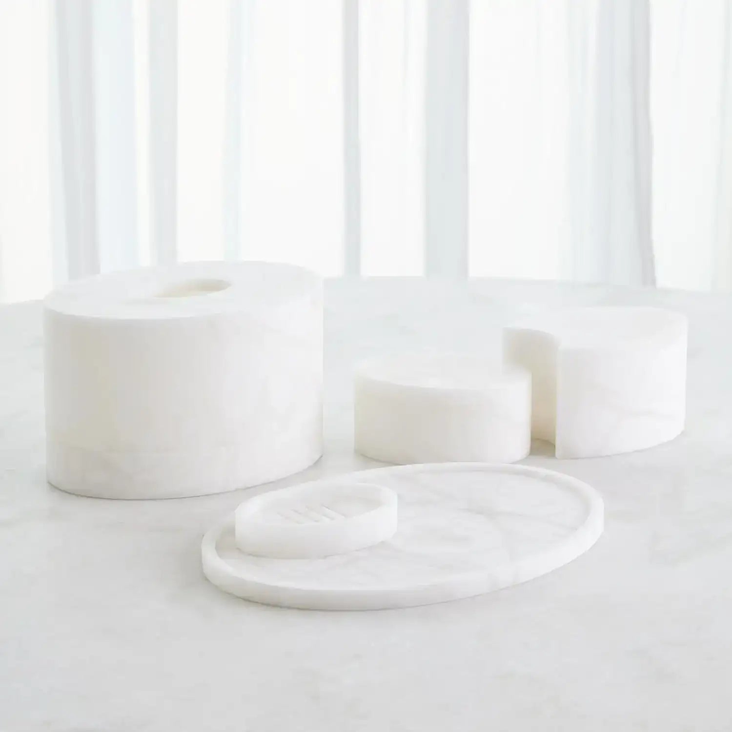 GLOBAL VIEWS ALABASTER OVAL BOX - Decorative Accents