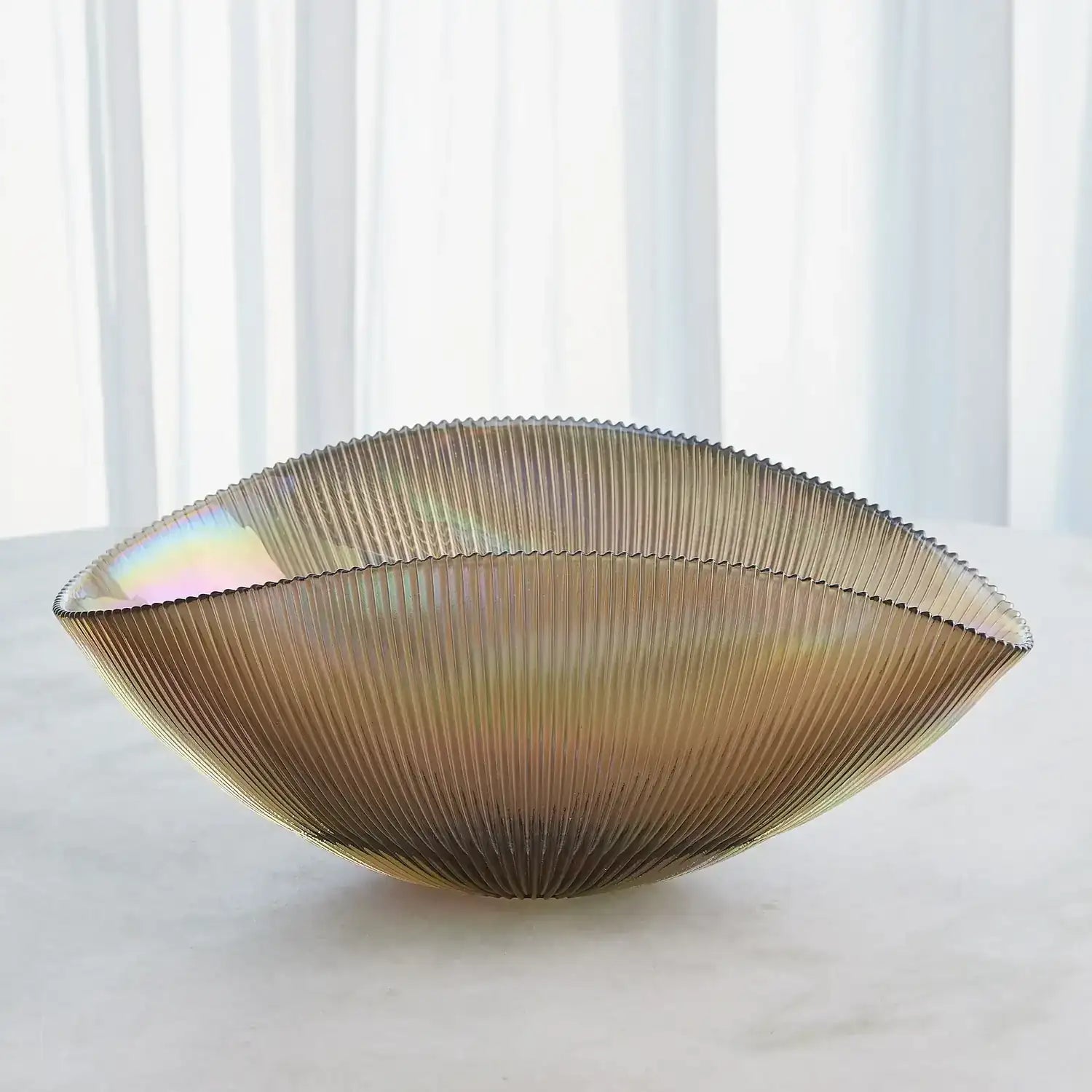 GLOBAL VIEWS PLEATED BOWL - Decorative Accents