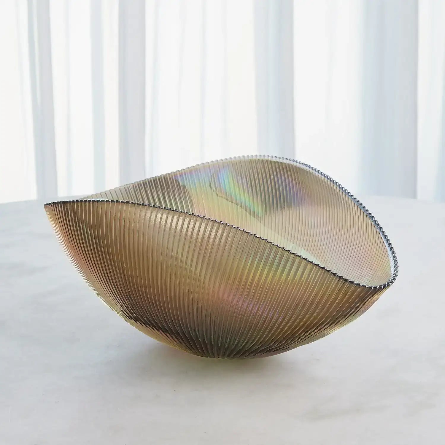 GLOBAL VIEWS PLEATED BOWL - Decorative Accents