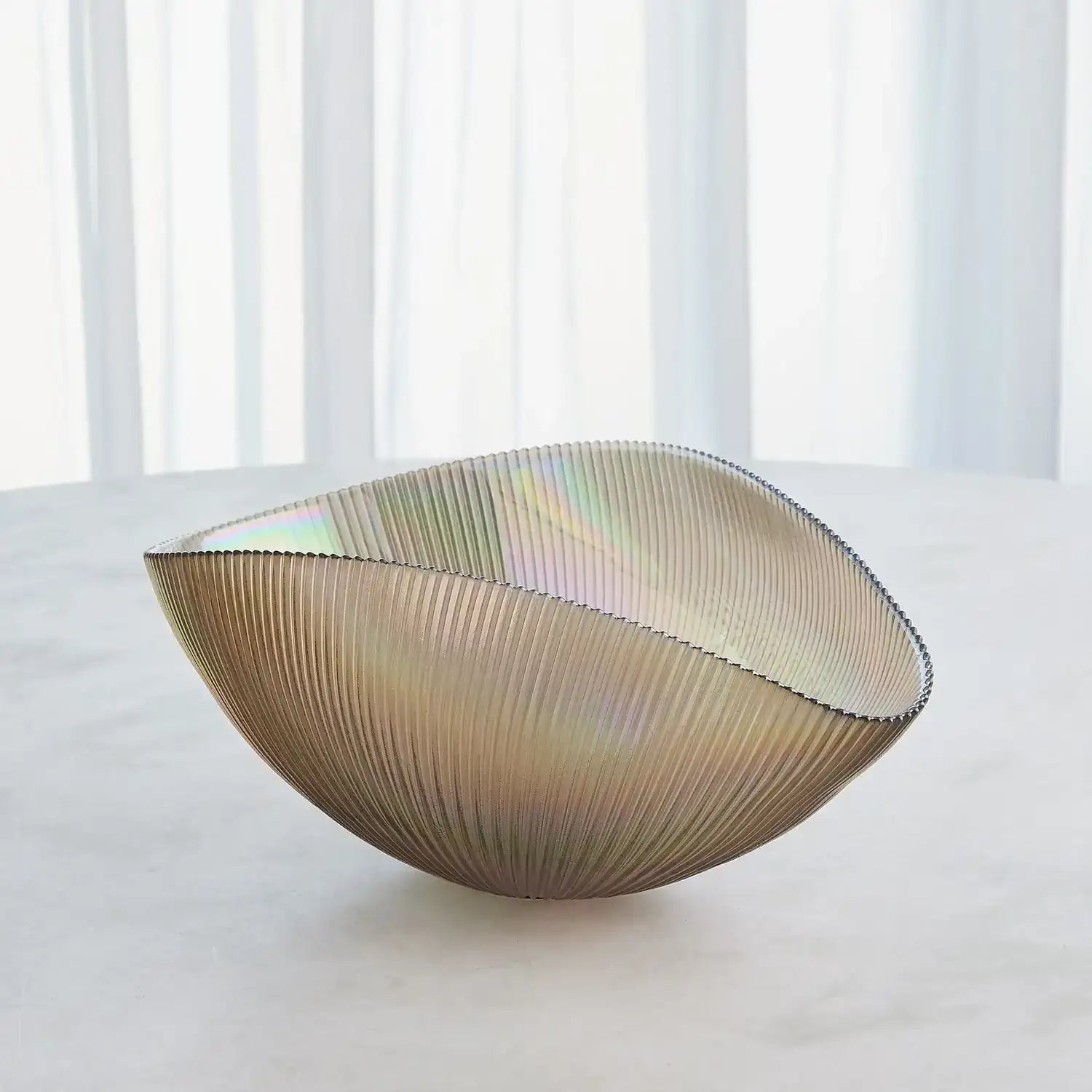 GLOBAL VIEWS PLEATED BOWL - Decorative Accents