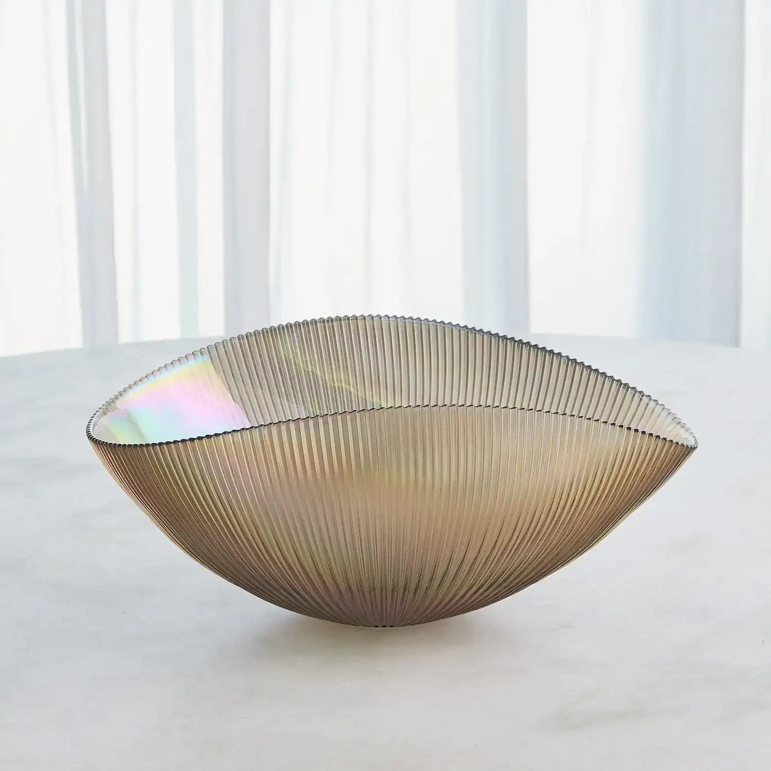 GLOBAL VIEWS PLEATED BOWL - Decorative Accents