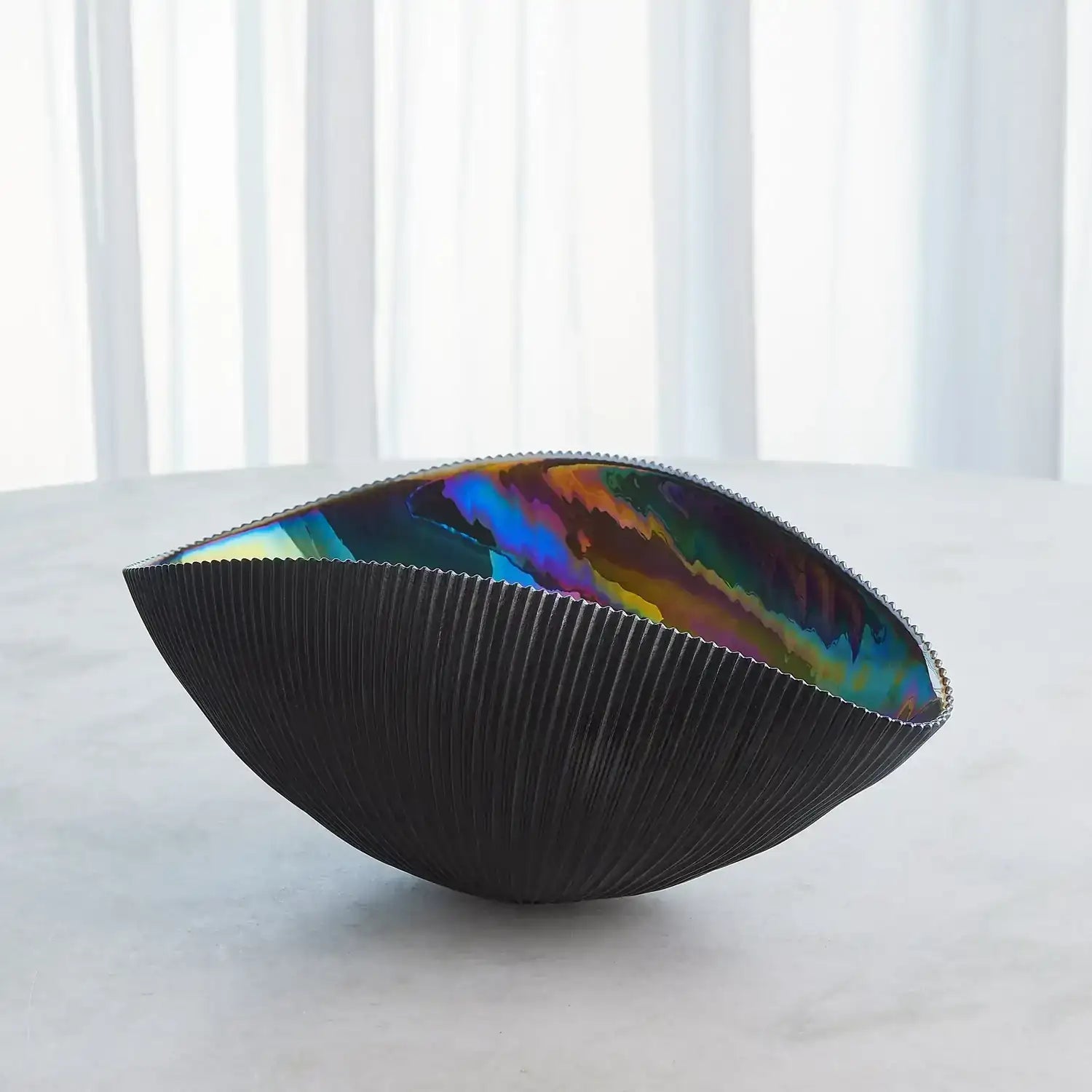 GLOBAL VIEWS PLEATED BOWL - Decorative Accents