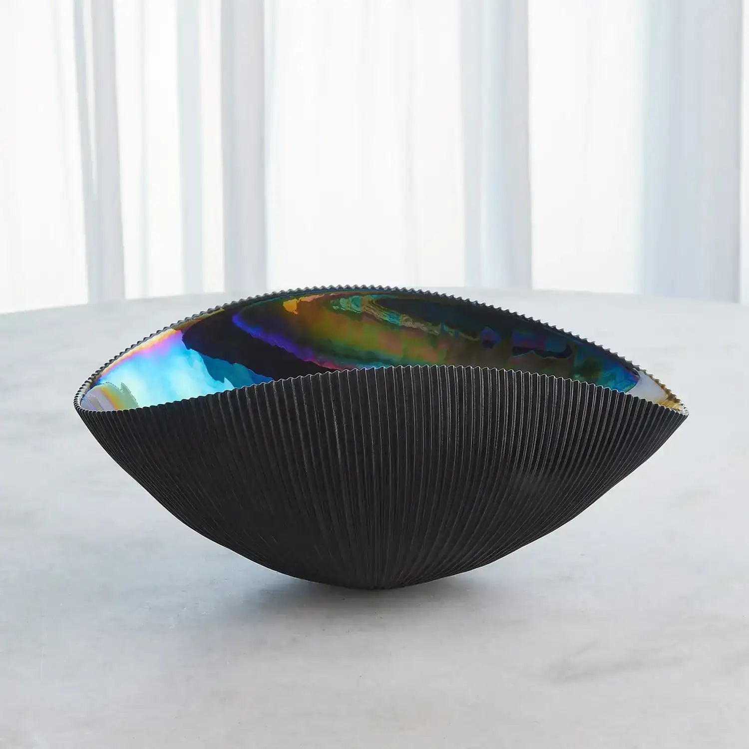 GLOBAL VIEWS PLEATED BOWL - Decorative Accents