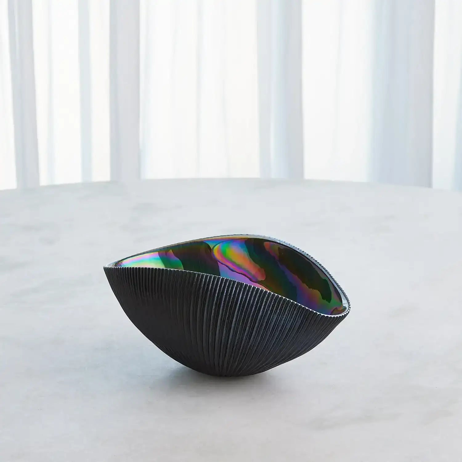 GLOBAL VIEWS PLEATED BOWL - Decorative Accents