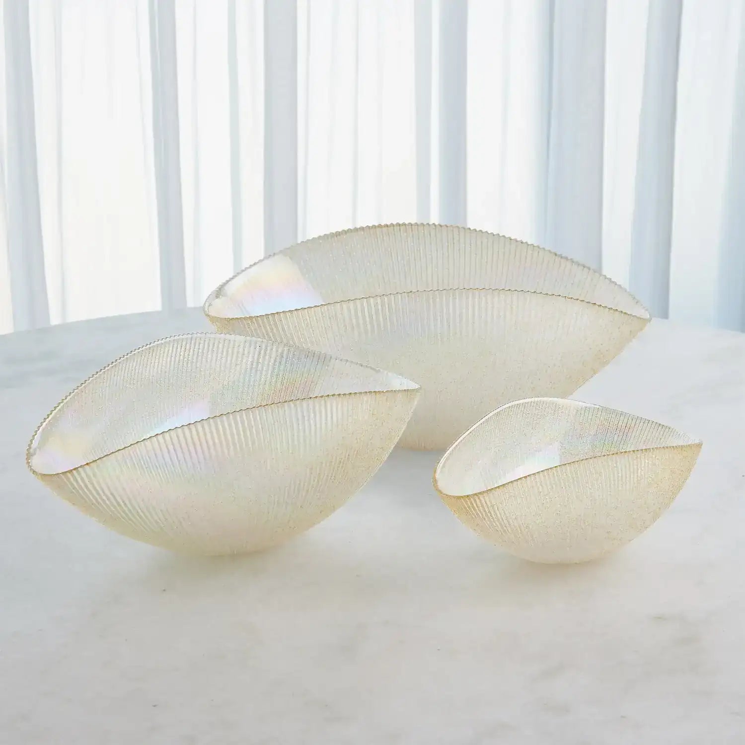 GLOBAL VIEWS PLEATED BOWL - Decorative Accents