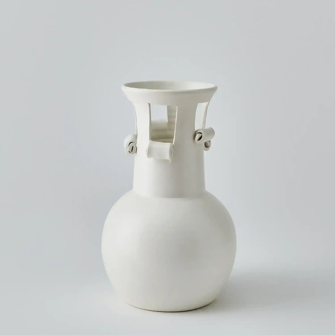 GLOBAL VIEWS SPIRAL HANDLE VASE - Decorative Accents