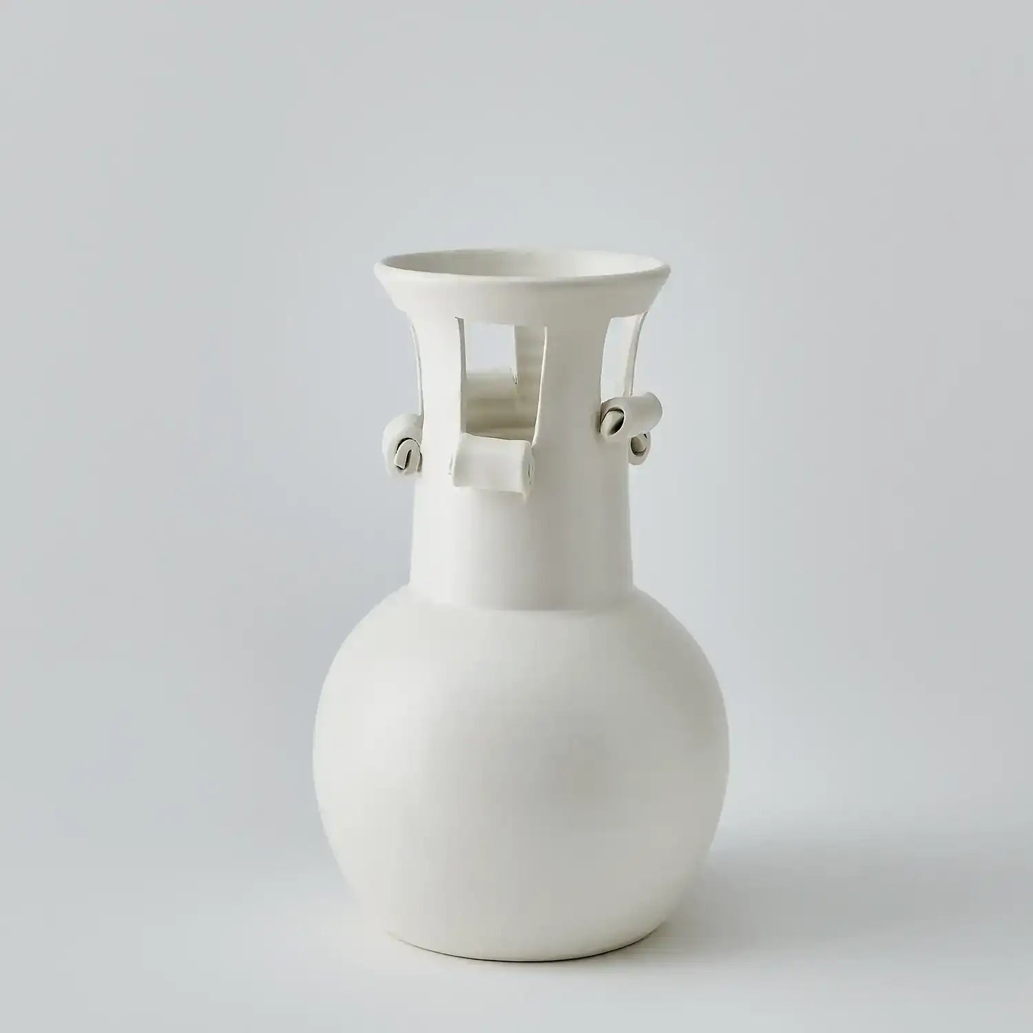 GLOBAL VIEWS SPIRAL HANDLE VASE - Decorative Accents
