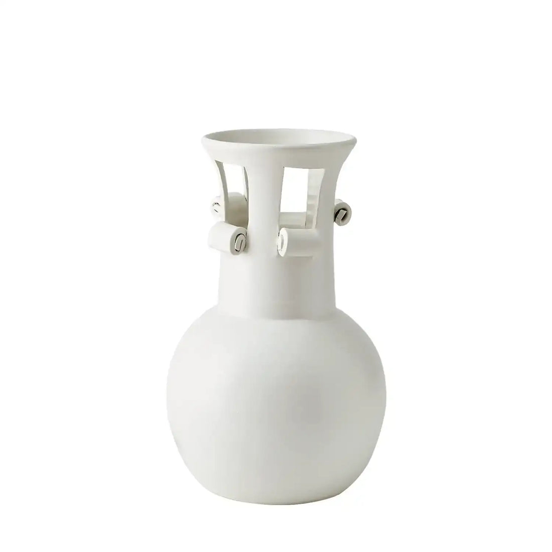 GLOBAL VIEWS SPIRAL HANDLE VASE - Decorative Accents