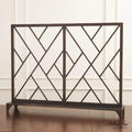 GLOBAL VIEWS CHINOISE FRET FIREPLACE SCREEN - Decorative Accents
