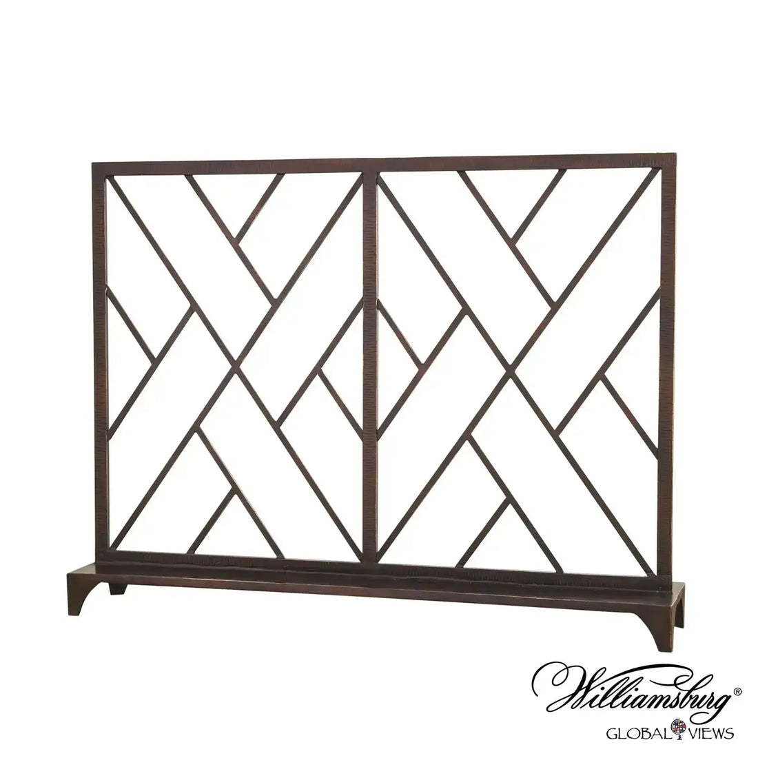 GLOBAL VIEWS CHINOISE FRET FIREPLACE SCREEN - Decorative Accents