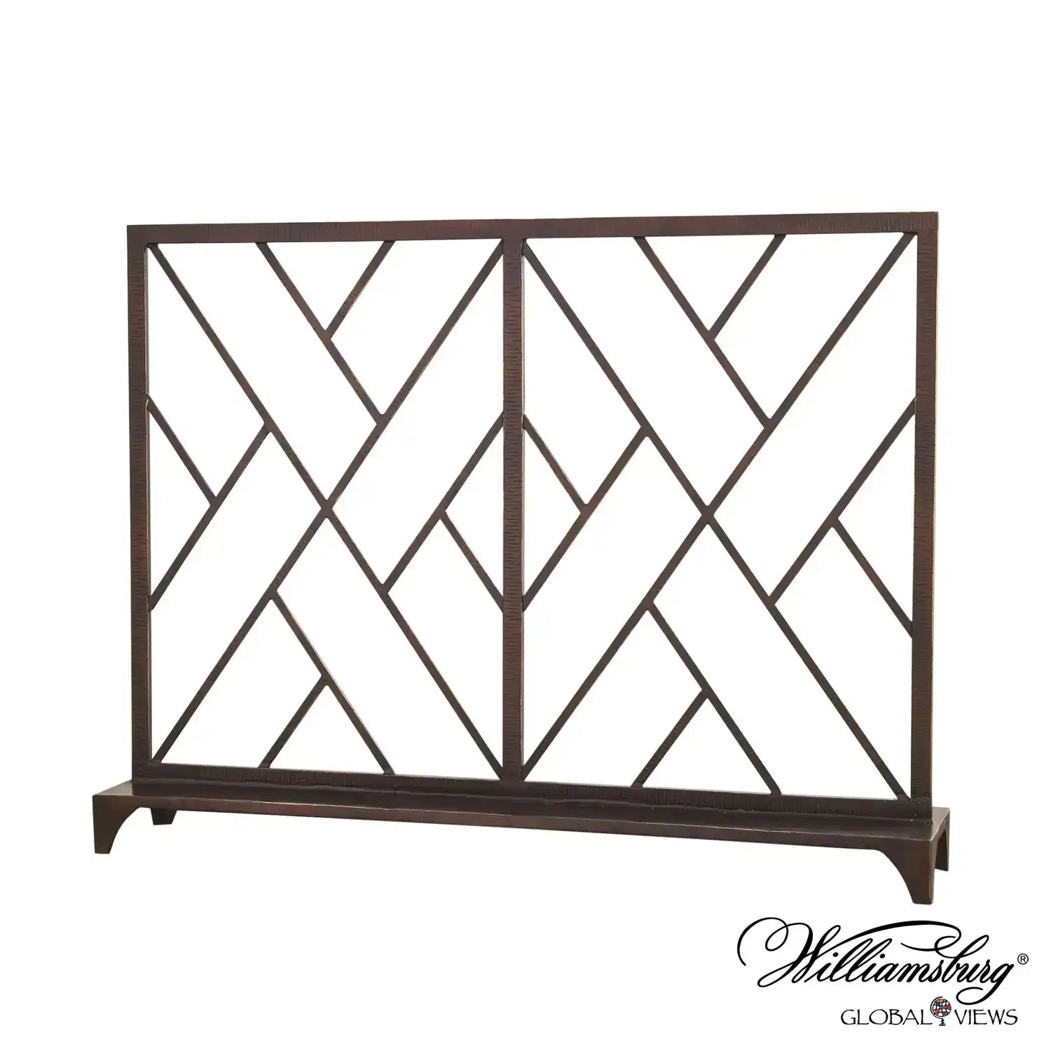 GLOBAL VIEWS CHINOISE FRET FIREPLACE SCREEN - Decorative Accents