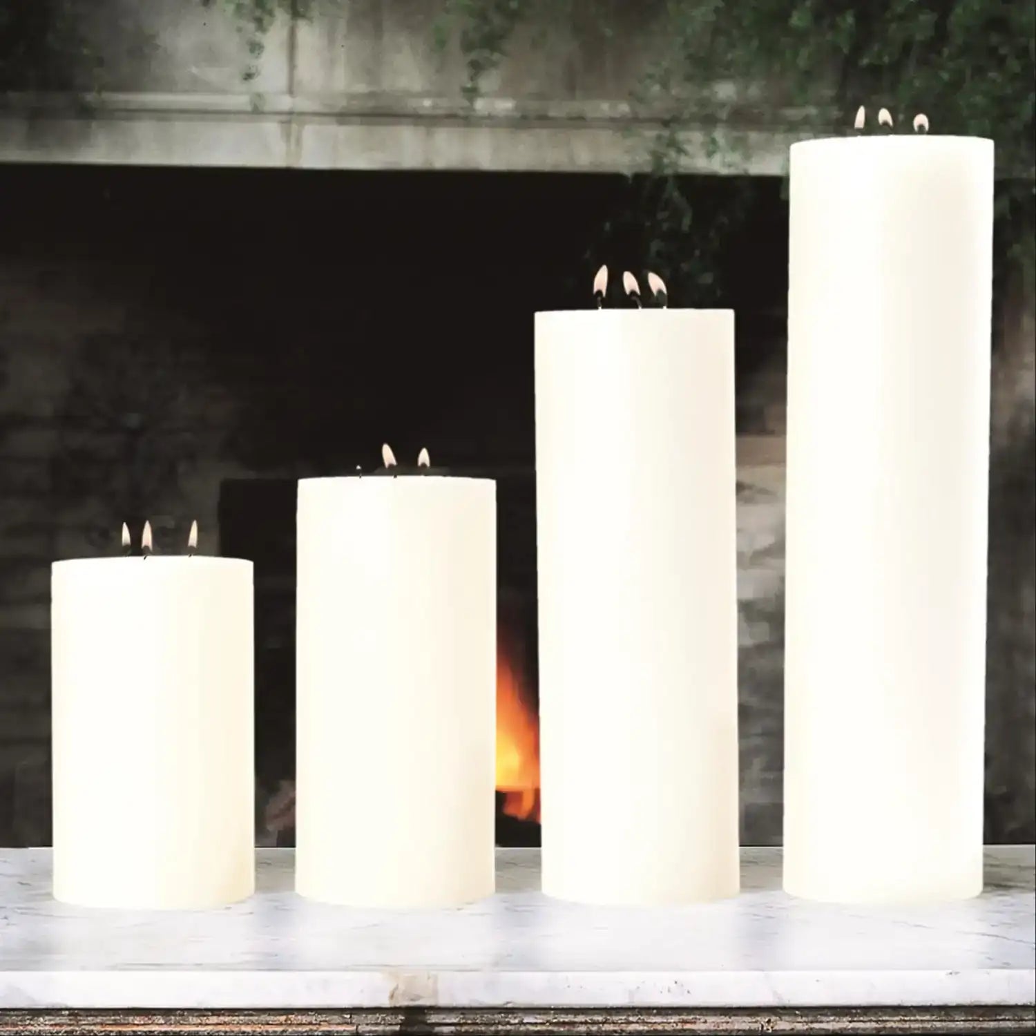 GLOBAL VIEWS 3 WICK PILLAR CANDLE - Decorative Accents