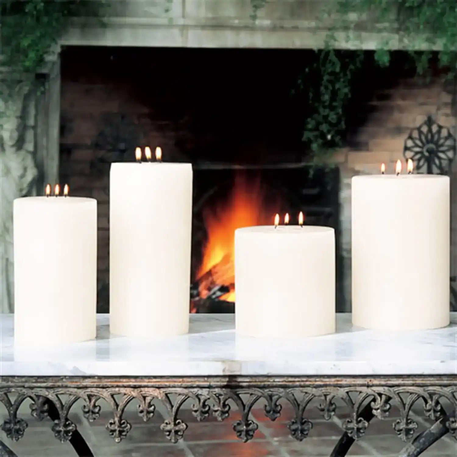 GLOBAL VIEWS 3 WICK PILLAR CANDLE - Decorative Accents