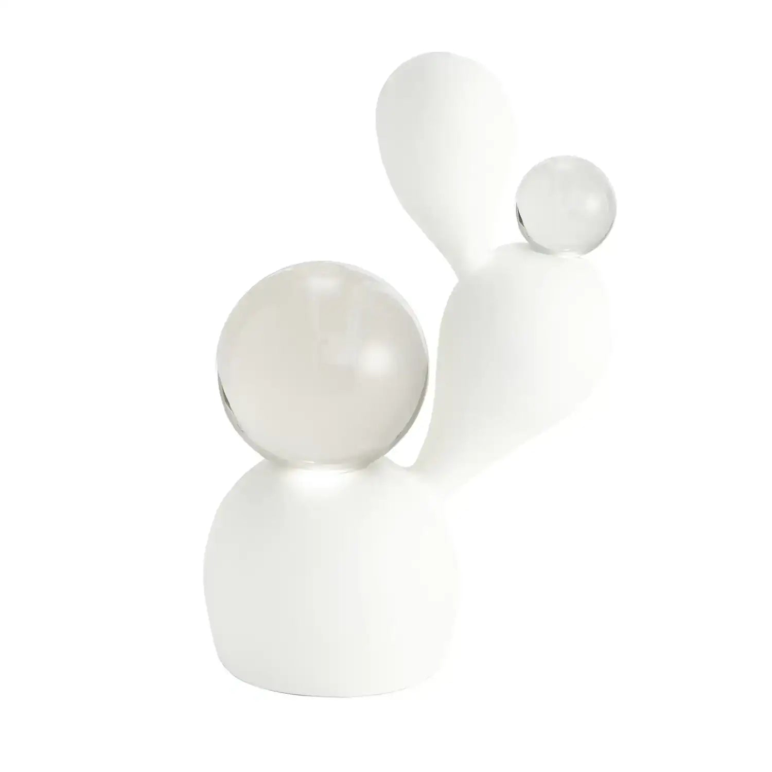 GLOBAL VIEWS TRIPLE MERINGUE SCULPTURE W/2 SPHERES - Decorative Accents