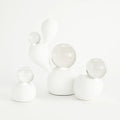 GLOBAL VIEWS TRIPLE MERINGUE SCULPTURE W/2 SPHERES - Decorative Accents