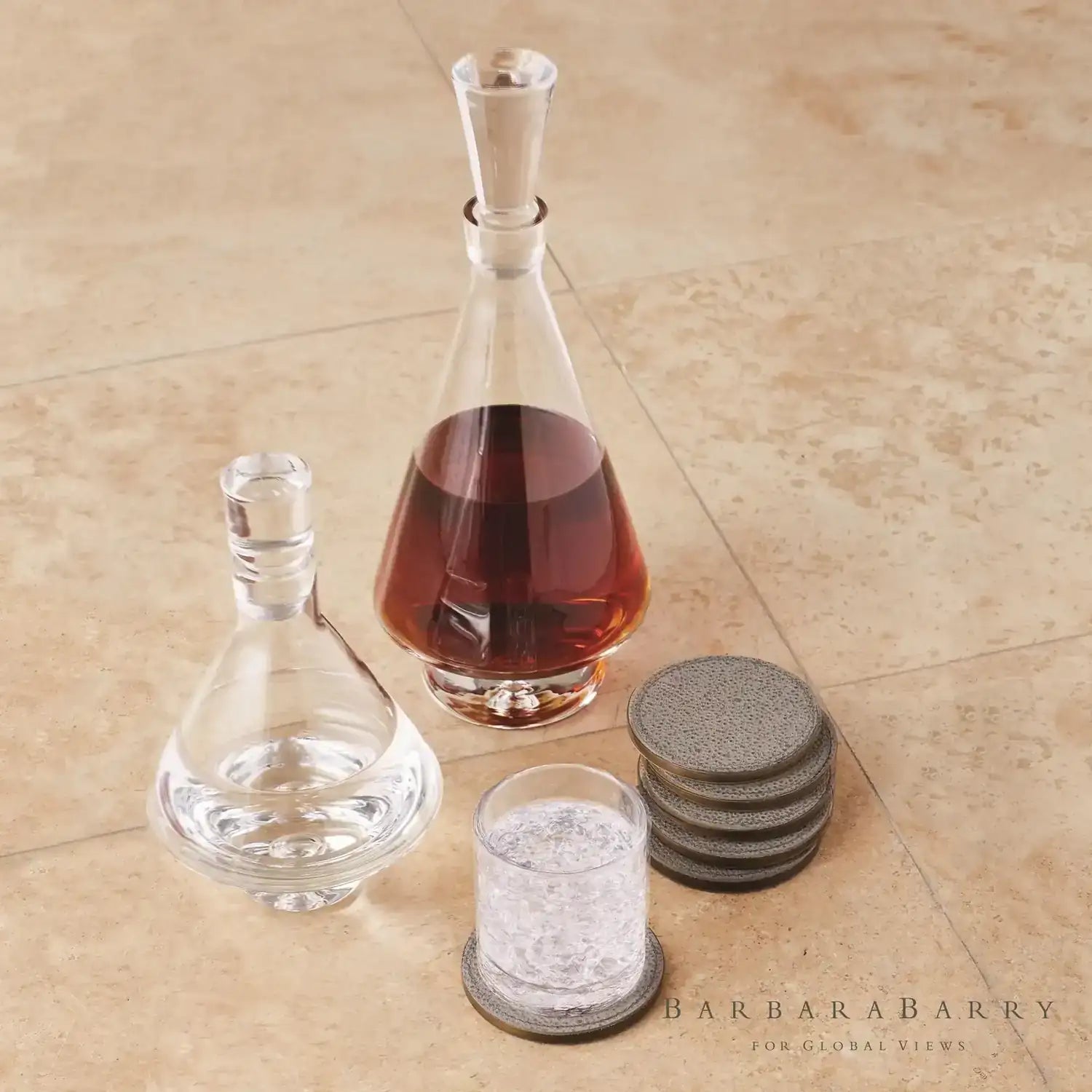 GLOBAL VIEWS TALL FAT BOTTOM DECANTER - Decorative Accents