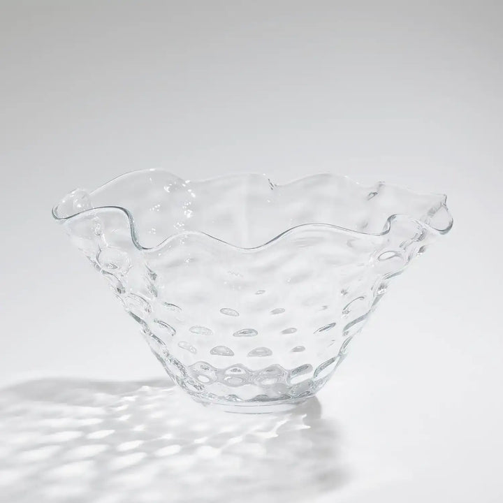 GLOBAL VIEWS HONEYCOMB OPTIC WAVY BOWL - Decorative Accents