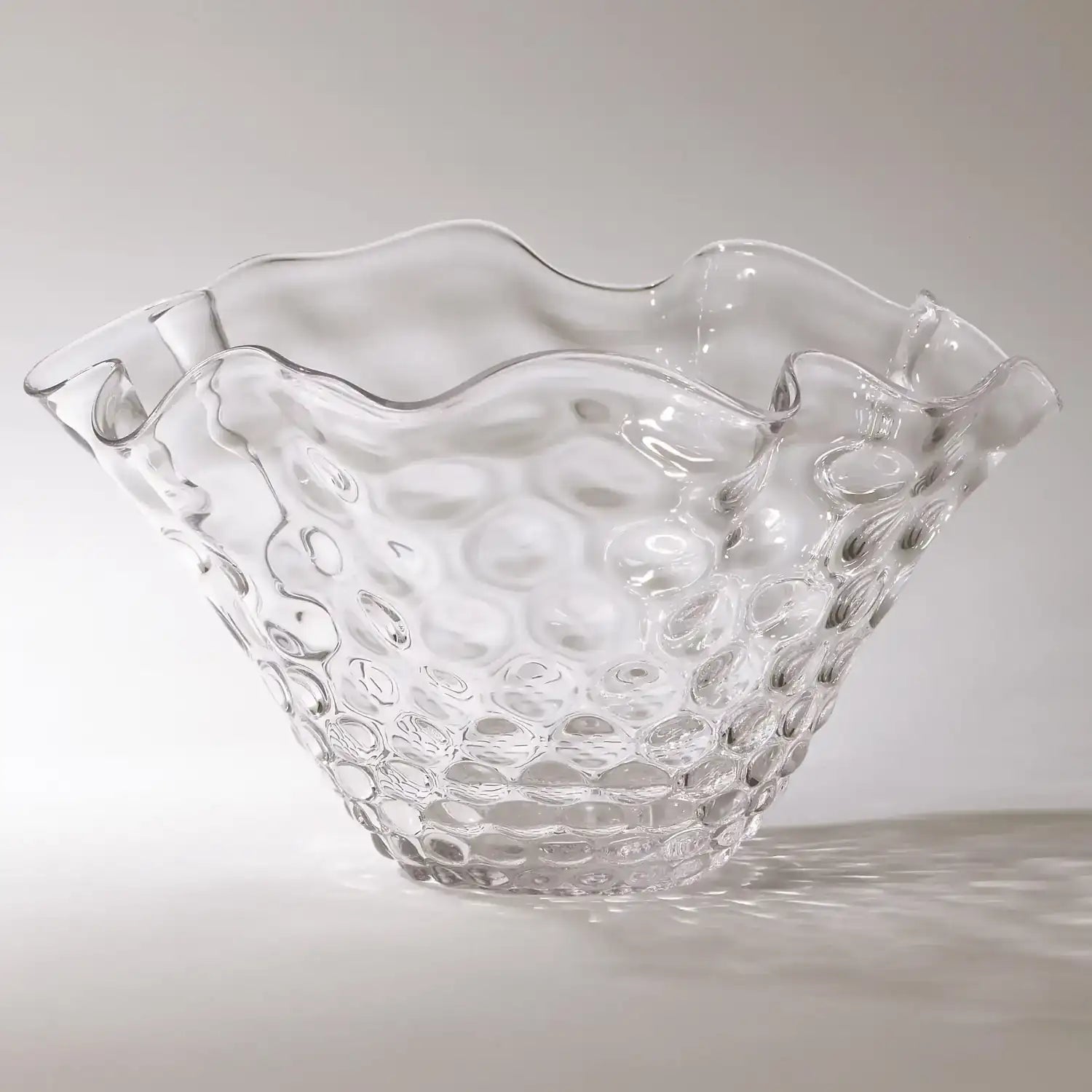 GLOBAL VIEWS HONEYCOMB OPTIC WAVY BOWL - Decorative Accents