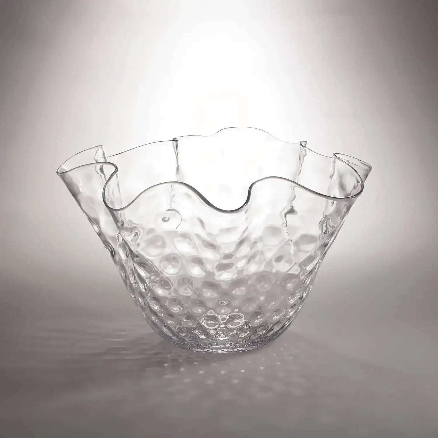 GLOBAL VIEWS HONEYCOMB OPTIC WAVY BOWL - Decorative Accents