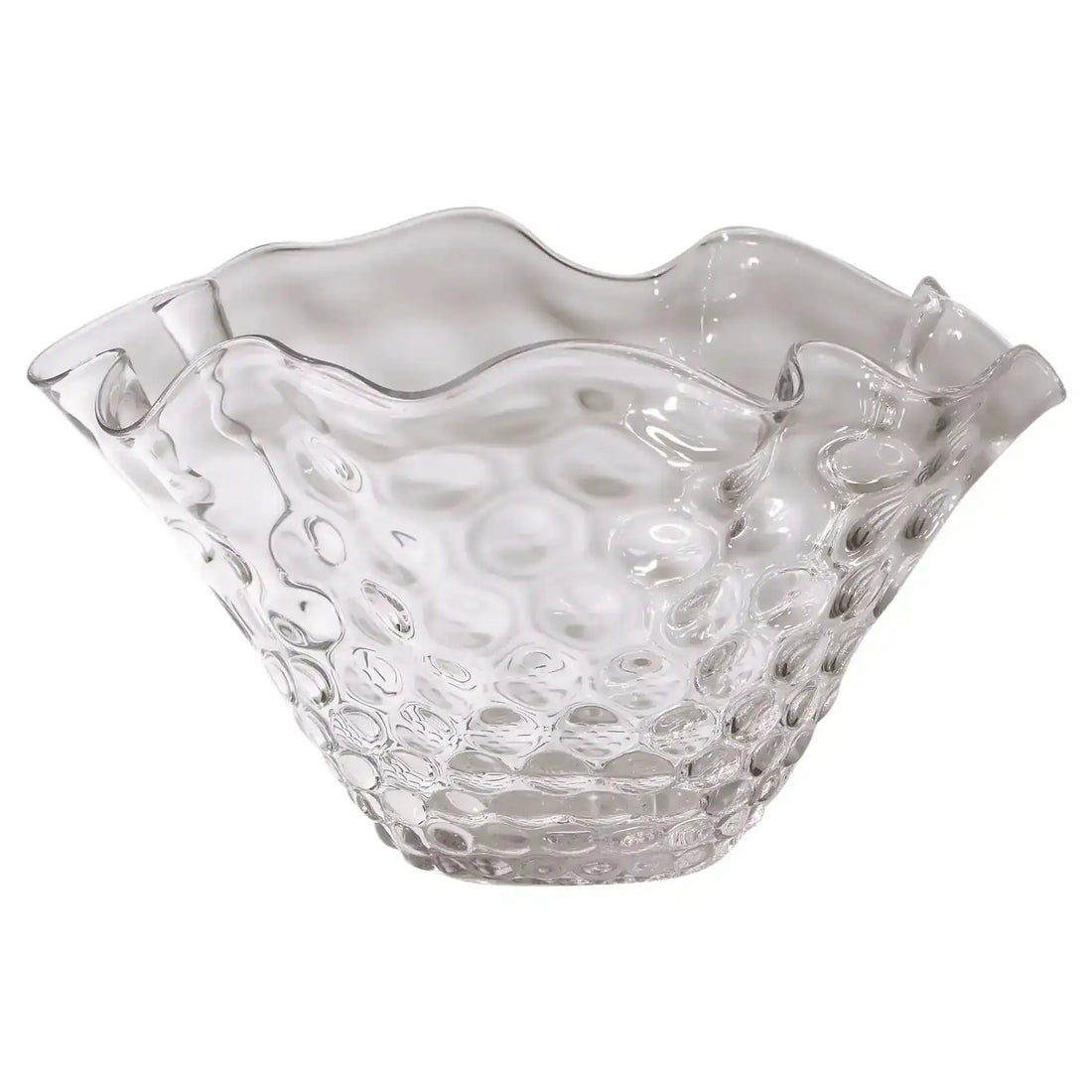 GLOBAL VIEWS HONEYCOMB OPTIC WAVY BOWL - Decorative Accents
