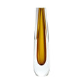 GLOBAL VIEWS TRIANGLE CUT GLASS VASE - Art