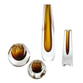 GLOBAL VIEWS HEXAGON CUT GLASS VASE - Art