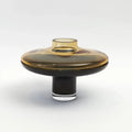 GLOBAL VIEWS LOW AMBER OVER COBALT VASE - Art