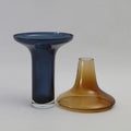 GLOBAL VIEWS TALL AMBER OVER COBALT VASE - Art