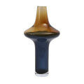 GLOBAL VIEWS TALL AMBER OVER COBALT VASE - Art